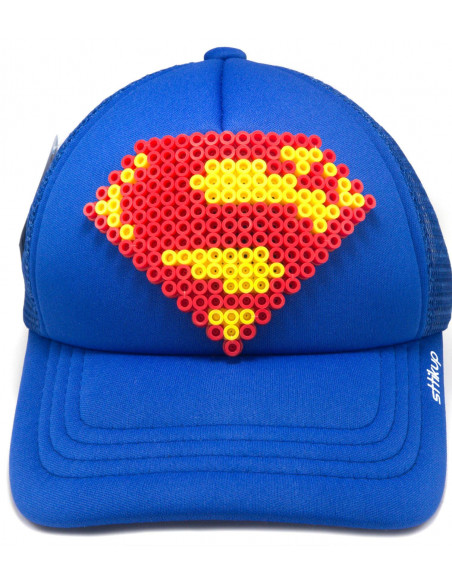 Gorra niños 3-6 Años - El Hombre de Acero Pixel Art 3D | Sttikup