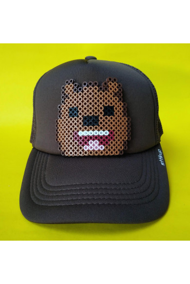 Gorra Trucker Pixel Art 3D - Pardo | Sttikup