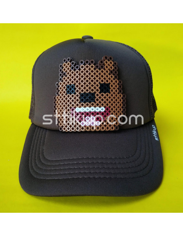 Gorra Trucker Pixel Art 3D - Pardo | Sttikup