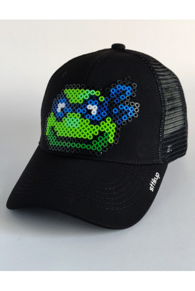 Gorra trucker Pixel Art 3D (ArtBit) - Pizza Time Azul |...