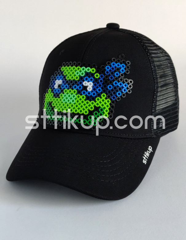 Gorra trucker Pixel Art 3D - Pizza Time Azul | Sttikup