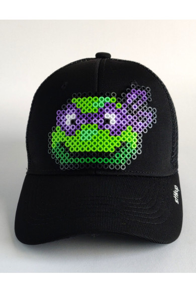 Gorra trucker Pixel Art 3D  (ArtBit) - Pizza Time Purpura...