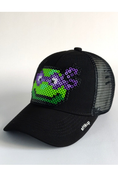 Gorra trucker Pixel Art 3D  (ArtBit) - Pizza Time Purpura... 2