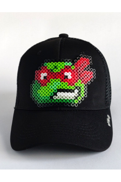 Gorra trucker Pixel Art 3D (ArtBit) - Pizza Time Red |...