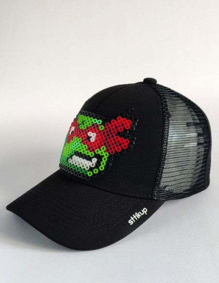Gorra trucker Pixel Art 3D (ArtBit) - Pizza Time Red | Sttikup