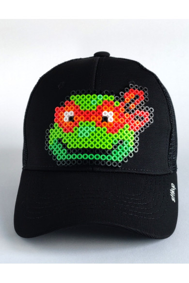 Gorra trucker Pixel Art 3D (ArtBit)- Pizza Time Naranja|...