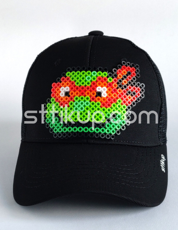 Gorra trucker Pixel Art 3D - Pizza Time Naranja| Sttikup