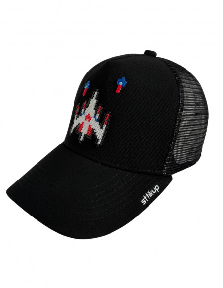 Gorra Trucker Galaga Pixel Art 3D | Sttikup