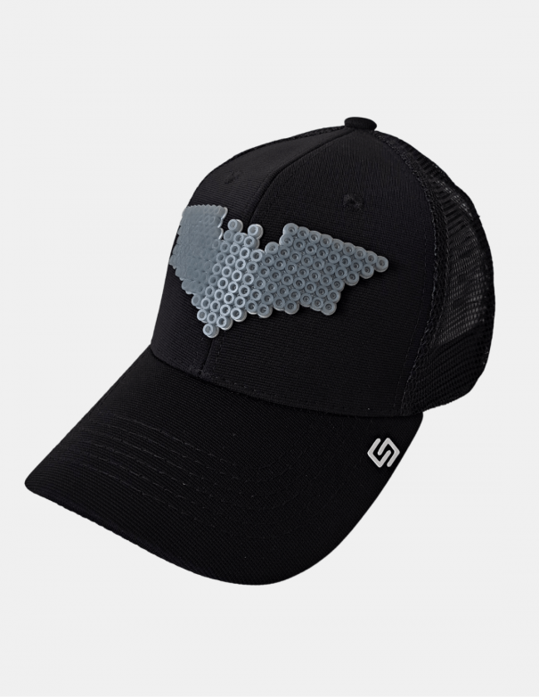 Gorra Curva Pixel Art 3D - Bat...