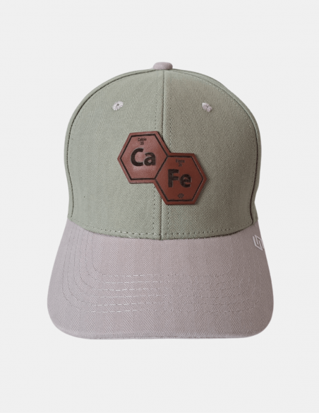 Gorra Curva Molecula Cafe Parche Pixel | Sttikup
